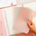 4 Pcs Colorful Separator Sheets A5 File Dividers Paper Dividers Loose Leaf Page Markers Binder Tabs Index Classified Labels. 