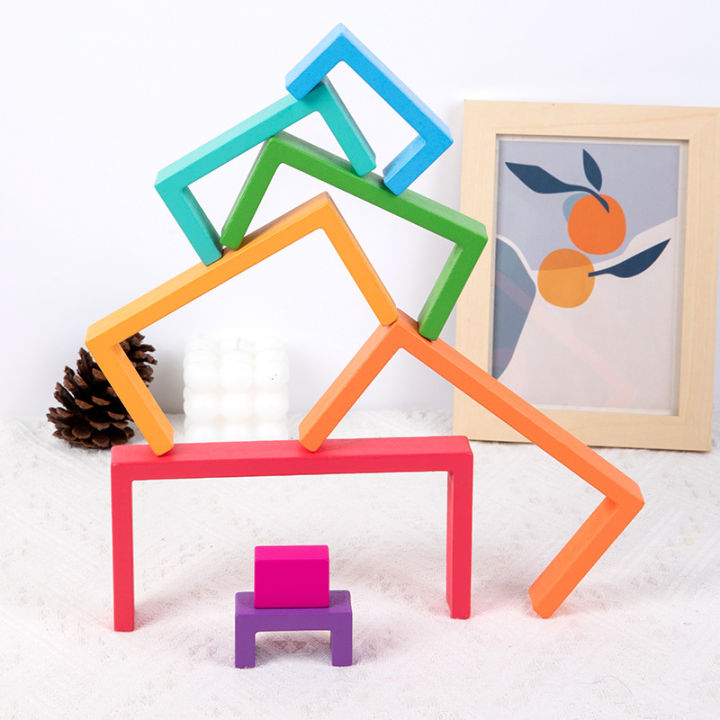 Montessori%20Wooden%20Rainbow%20Stacking%20Game,Eight%20Layers%20Square/Arch%20Colorful%20Stacker,Color%20Recognition%20Building%20Blocks%20Toys%20-%20Image%203