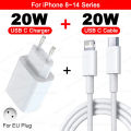 PD 20W Type C Charger Fast Charging Adapter For iPhone 17 13 11 12 14 15 16 Pro Max Plus Original Charger USB Type C Cable.
