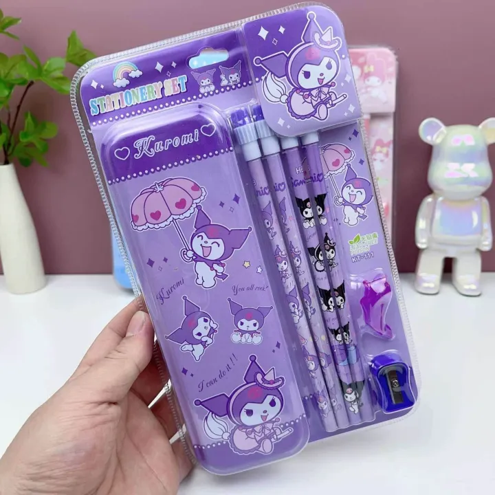 Sanrio%20set%20pencil%20case%20pencil%20sharpener%20cute%20pencil%20primary%20school%20student%20stationery%20Kuromi%20Melody%20school%20supplies%20-%20Image%207