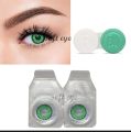 Dark Green Color Eye Contact Lenses Soft + Free Kit Case and Water. 