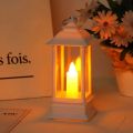 Acrylic Plastic Battery Operated Mini Lantern | LED Lamp Candle for Vintage Antique Decoration (Square, 1). 