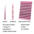 DIY Lashes Extension kit Eyelashes 200 PCS Clusters Lash Bond and Seal Makeup tools  for gluing Lashes Gluing Glue Accessories. 