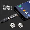 Micro USB to Type C convertor Fastest Transmission Aluminum Frame. 