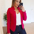 Women Thin White Blazers Autumn 2024 Female Summer Blazer Long Sleeve Open Stitch OL Womens Slim Coats Femme Ladies Black Tops. 