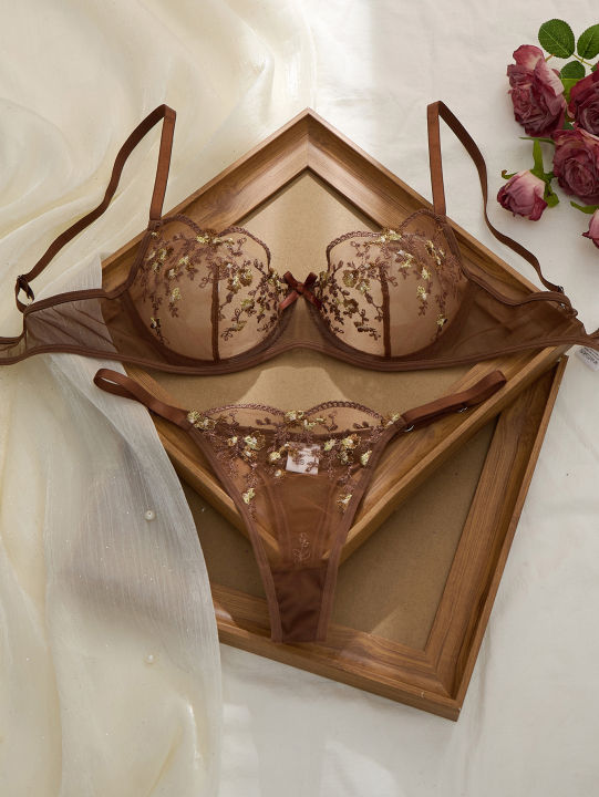 Ladies%20Classic%20Black%20Blue%20Floral%20Print%20Ultra-Thin%20Bra%20And%20Panties%20Set%20Elegant%20Underwear%20Combo%20for%20Women%20-%20Image%204
