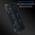 COOLLEO M.2 2280 SSD Heat sink with 14.8W/MK Thermal Pad 2 Heat Pipes Solid State Drive Radiator For M.2 NVMe 2280 SSD Cooler. 
