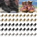 20-50Sets Shoe Lace Hooks Shoe Boot Lace Hooks Loop Ring with Rivets Shoe Boot Buckle D Ring Eyelet Metal Repair Accessories. 