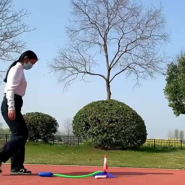 Kids' Rocket Pedal Launcher, Outdoor Rocket Flying Toy, Children's Jumping Sports Toy (Separate Accessory Packs for Purchase)