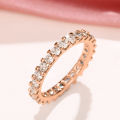 Huitan Bling Bling Promise Rings with Round CZ Delicate Low-key Wedding Ring for Women High Quality Silver Color Trendy Jewelry.