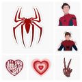 25 Spiderman stickers. 