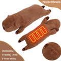 Electric Heating Pad for Period Cramps Menstruation Heatable Stuffed Animals Capybara Plush with a Hot Soft Belly for Wife Women.
