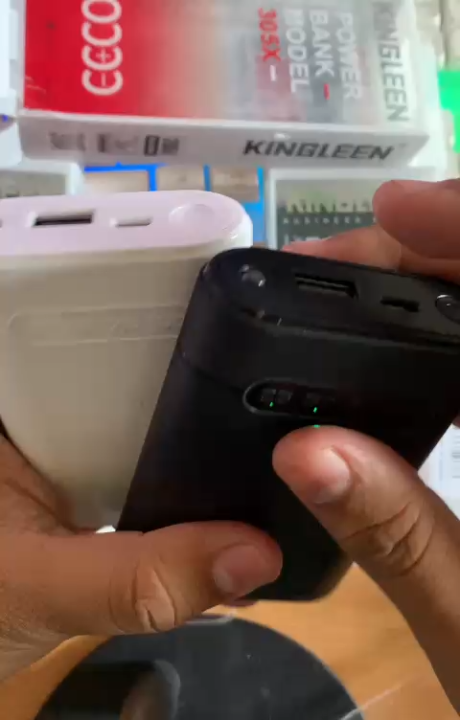 KINGLEEN Smart Power 10000mAh USB Power Bank Portable Charger - White