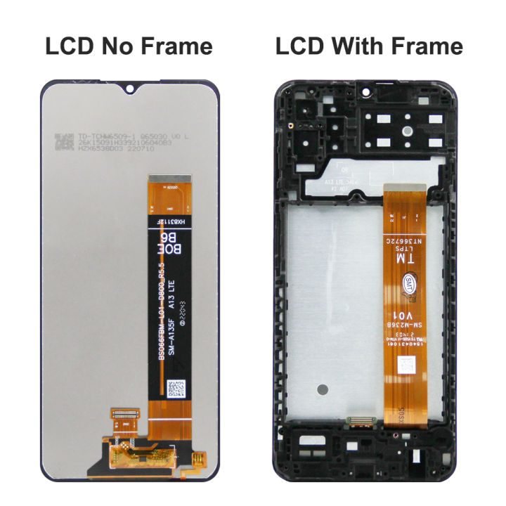 6.6"%20A13%20Screen%20Screen%20Replacement,%20for%20Samsung%20Galaxy%20A13%20A135%20A135F%20A135F/DS%20A135M%20Lcd%20Display%20Digital%20Touch%20Screen%20With%20Frame%20-%20Image%203