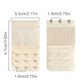 3 pcs 3 rows 3 hook stainless steel stretch bra extender Elastic underwear extension buckle adjustable women's bra rear buckle. 