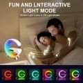 Smart G Lamp Bluetooth Speaker Wireless Charger RGB Alarm Clock Night Light. 