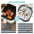 Silicone Air Fryer Liners Pot Square Airfryer Basket Plate Cooking Gadgets Reusable Non-stick Pizza Pan Oven Kitchen Accessories.