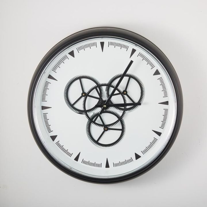 Wall Clock Moving Gear | Wall Clock Steel And Glass | Elegant Wall Clock