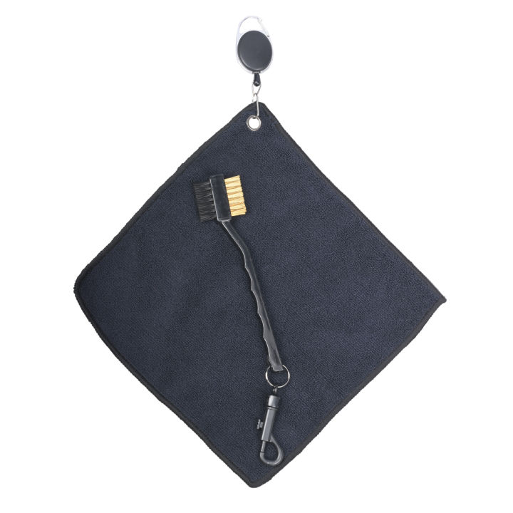 25*25CM%20Golf%20Towel%20Club%20Square%20Towel%20Easy%20To%20Pull%20Rope%20Hook%20Double-Sided%20Microfiber%20With%20Golf%20Brush%20-%20Image%202