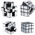 Mirror Cube 3x3 Speed Cube 3x3x3 Mirror Blocks Unequal Puzzle Silver.
