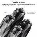 QKZ T7 336 Core Silver-Plated Earphone Upgrade Cable HiFi 4-Strand 3.5MM/2Pin Eearphone Cable for QKZ ZXN HBB ZXT VK4 EDX.