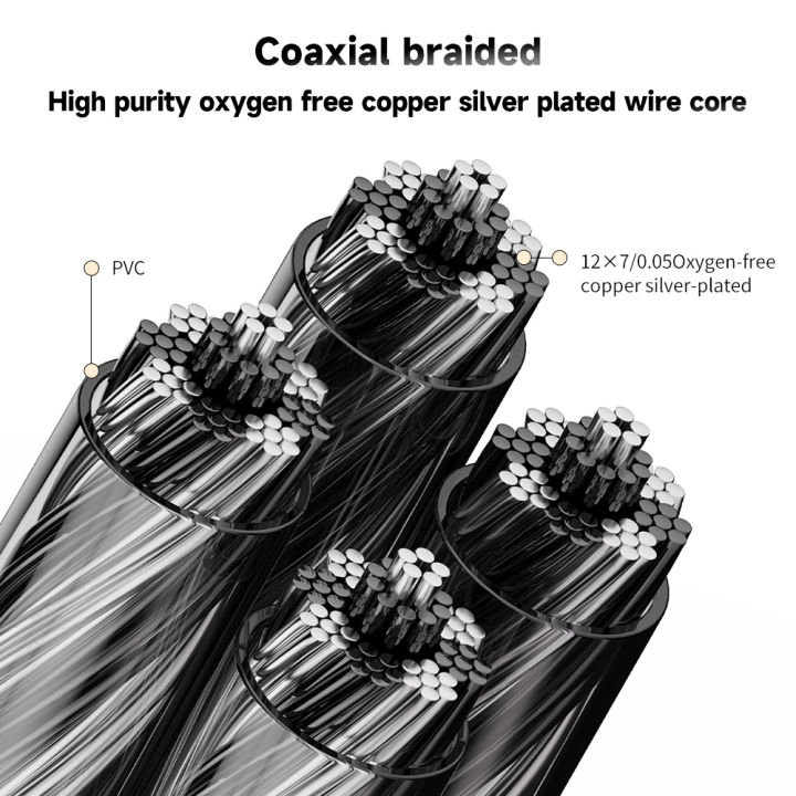 QKZ%20T7%20336%20Core%20Silver-Plated%20Earphone%20Upgrade%20Cable%20HiFi%204-Strand%20%203.5MM/2Pin%20Eearphone%20Cable%20for%20QKZ%20ZXN%20HBB%20ZXT%20VK4%20EDX%20-%20Image%206
