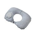 U-Shape Travel Pillow Air Inflatable Pillows Folding Press Type Neck Cushion. 