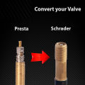 4Pcs Presta Valve Adapter - Convert Presta to Schrader - French/UK to US - Inflate Tire Using Standard Pump or Air Compressor. 