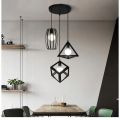 3in1 Hanging Lights Combo Pack |Square | Cage | Triangle| Ceilling Light | pendant Lamp | Fancy light | Indoor & Outdoor Lighting For Home , Offices , Resturent & Villas.. 