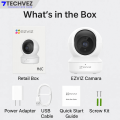 EZVIZ - H6C Pro 3MP - Wireless Wi-Fi Indoor CCTV Security Camera by Hikvision - 360° Pan-Tilt View - Motion Detection - Auto Tracking - Night Vision - Two-Way Talk. 