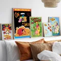 Cartoon Cow and Chicken Whitepaper Poster HD Quality Poster Wall Art Painting Study Room Wall Decor. 
