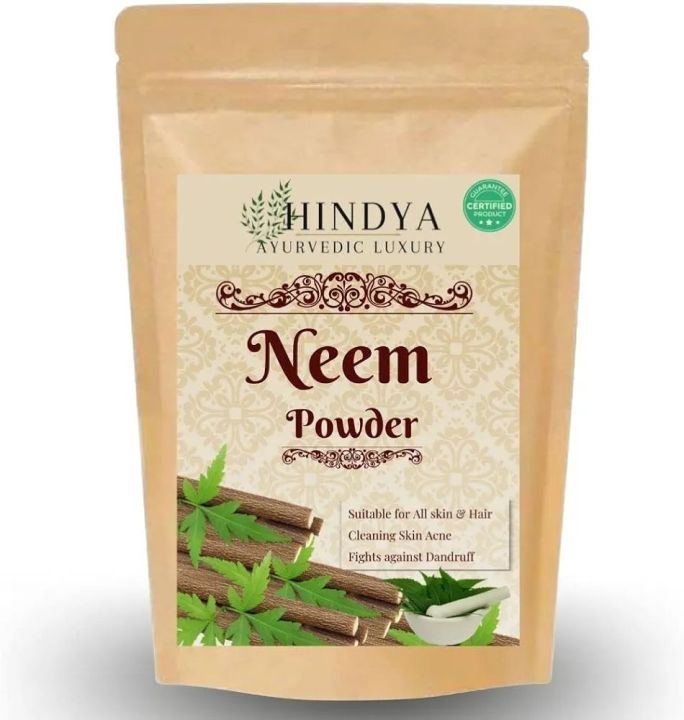 Neem Powder 100g | organic hair mask hair growth skin face pack hair cleanser skin neem leaf nim edible pure best leave oily skin flower Patti Hindya herbal glowing skin pimples acne