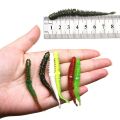12Pcs Micro Leech Slug Jigging Fishing Bait Worms 7.5cm 1.6g Drop Shotting Jig Head Soft Lures Fly Fishing Silicon Fishing Lure. 