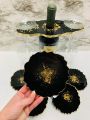 2 Black resin coasters | Beautiful resin coaster | |cute gift for your love ones| used in everday life  as decore or tableware, Cup holders, or fruits plates , countertops | perfect addition to home decore. 
