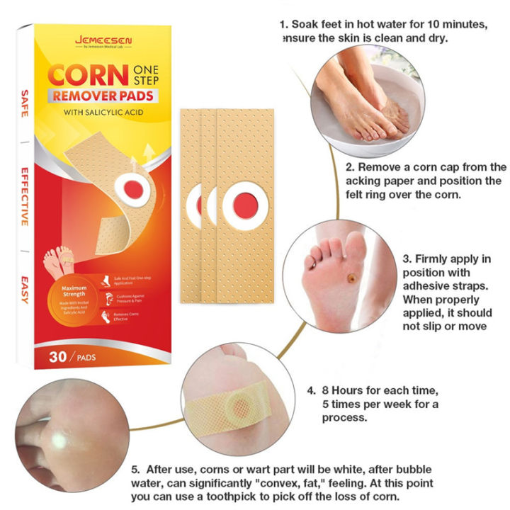 Dr.Jemeesen%20Corn%20Remover%20Pads%20for%20Feet%20Toes:%2030%20Pack%20Salicylic%20Acid%20Extra%20Strength%20Treatment%20-%20Fast%20Effective%20Medicated%20Bandages%20-%20Image%204