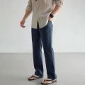 100% Cotton Linen Men Running Pants Sportswear Jogging Sweatpants Thin Tracksuit Gym Fitness Trousers Training Sport Pants Men. 