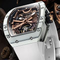 BONEST GATTI Fashion Automatic Movement Wristwatch Skeleton Warrior Big Dial Sapphire Glass Mechanical Watches for Men. 