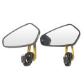 1 Pair 7/8" 22mm Universal Motorcycle Aluminum Rear View Black/Gold/Silver/Red/Blue/Orange Handle Bar End Side Rearview Mirrors. 