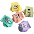 Cartoon SpongeBobs Women's Socks High Quality Fashion Men's Women Sock Printed Casual Hip-Hop Personality Adult Couple Stockings.