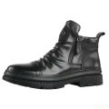 New Spring Luxury Minimalist Men Ankle Boots Fashionable Versatile High Top Shoes Zipper Retro Comfortable Men's Boots. 