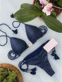 Adjustable Bandage Bikini Set 2023 Swimwear Swimsuit Woman Sexy Bathing Suits Solid Bikinis Triangle Female Summer Beachwear. 