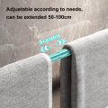 50-100CM Suction Cup Wall Towel Rack No Drilling Single Rod Retractable Towel Rack self-adhesive Storage Rack Kitchen Bathroom.