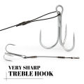 Spinpoler Pike Stinger Fishing Rig Jighead With Coil Spring Screw Connector Set For Soft Bait Shad Steel Treble Hook Bass Perch.