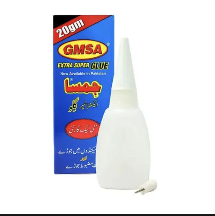 GMSA Elfy 20g(Extremely Strong Adhesive Material For : Metal; Plastic; Wood; Ceramics; Leather; Rubber & Glass. Super Fast Formula Dries Within Second)