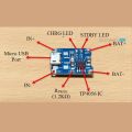 2 Pcs 5V mini TP4056 Lithium Battery Charging Board. Micro USB Charging module for 18650 Cell and 3.7v Cell. 