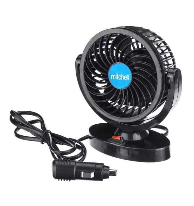 Mitchell 12V DC Electric Car Single Head Fan for Dashboad 360 Degree ...
