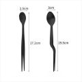 Multi-functional Sauce Spoon 2in1 Design Portable Food Tweezers Stainless Steel Metal Spoon Chopstick Kitchen Utensil. 