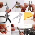 Utili Key Shape Mini Multi Tool Multipurpose Knife Opener Screwdriver Ring Keychain Pocket Survive Edc Gear Utility Pocket Kit. 