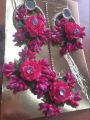 Handmade flower Earrings / Bindi / Ring / MEHNDI SETS / MAIYUN SET THREE PIECE ARTIFICIAL FLOWER SET. 