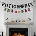 1pc Potion Bar Halloween Theme Party Decorations, Halloween Flags, Halloween Banners, Halloween Decorations for Background Walls. 